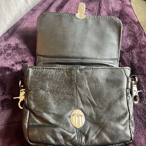 Ladies leather motorcycle belt wallet.